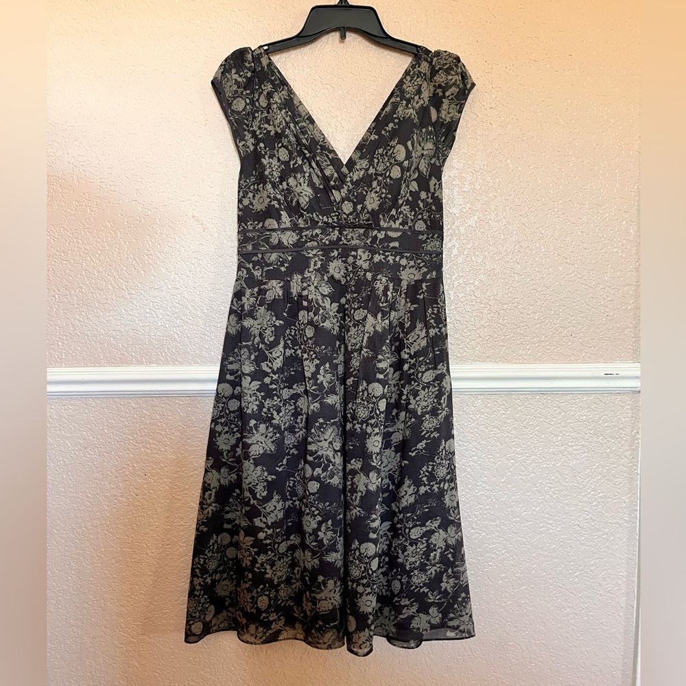Banana Republic Floral Printed Gauze Cotton Midi Dress Size 4